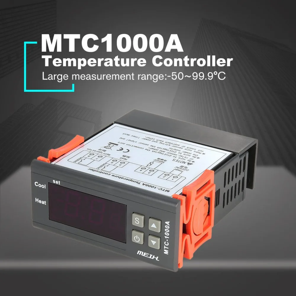 

MTC-1000A Digital PID Microcomputer Temperature Controller Heat Cool Switch Thermoregulator Themometer Thermostat AC 220V