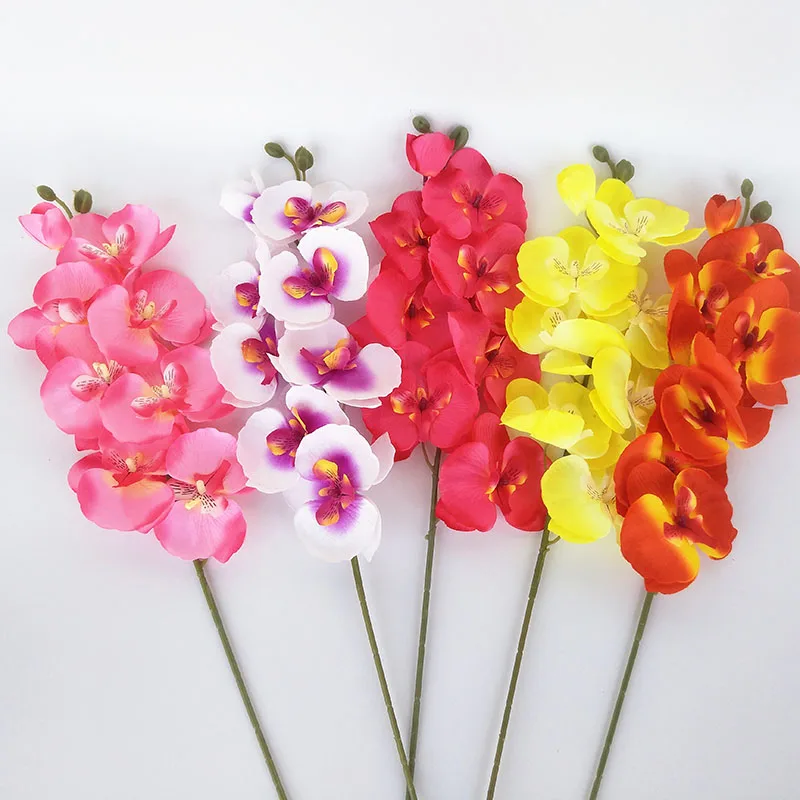 

8 heads butterfly orchid artificial Moth orchid Silk flower phalaenopsis orchids artificial flowers wedding flower