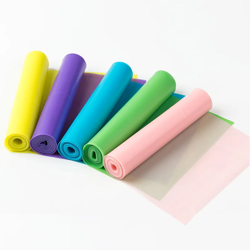 

1.5m Elastic Yoga Pilates Rubber Stretch Exercise Band Arm Back Leg Fitness All Thickness 0.35mm Same Resistance Free Shipping