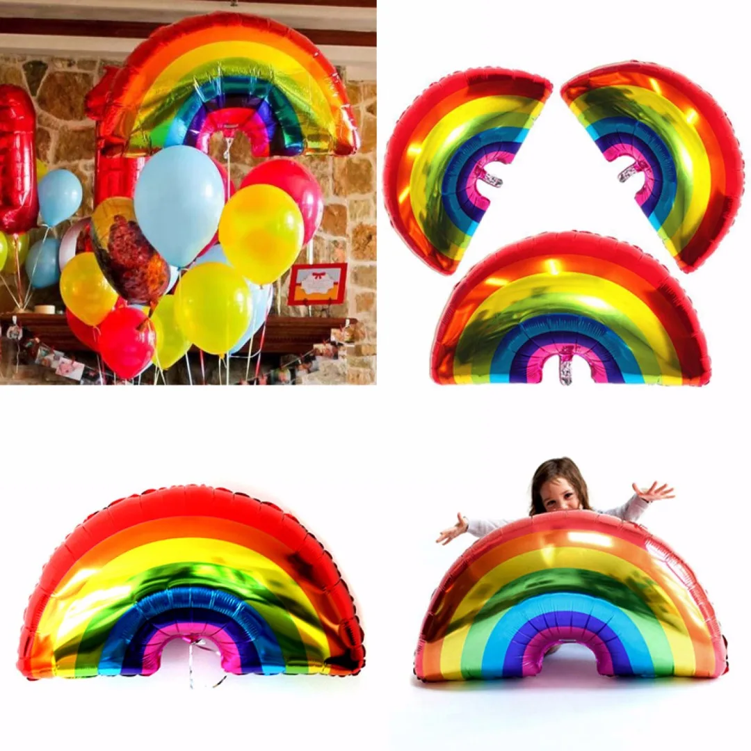 JX-LCLYL Cute Giant Rainbow Foil Balloon Baby Shower Kids Birthday Party Decor Ornament