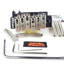 Wilkinson лицензированный нож Edge type 2 post point двойные качели электрогитары с тремоло-Бридж хром серебро для Страт гитары WOV10