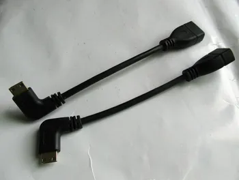 

1 pair new HDMI Female to HDMI Mini Male 90 right + left Angle extension cord 1080P Connector cable for Cameras ect. 15cm