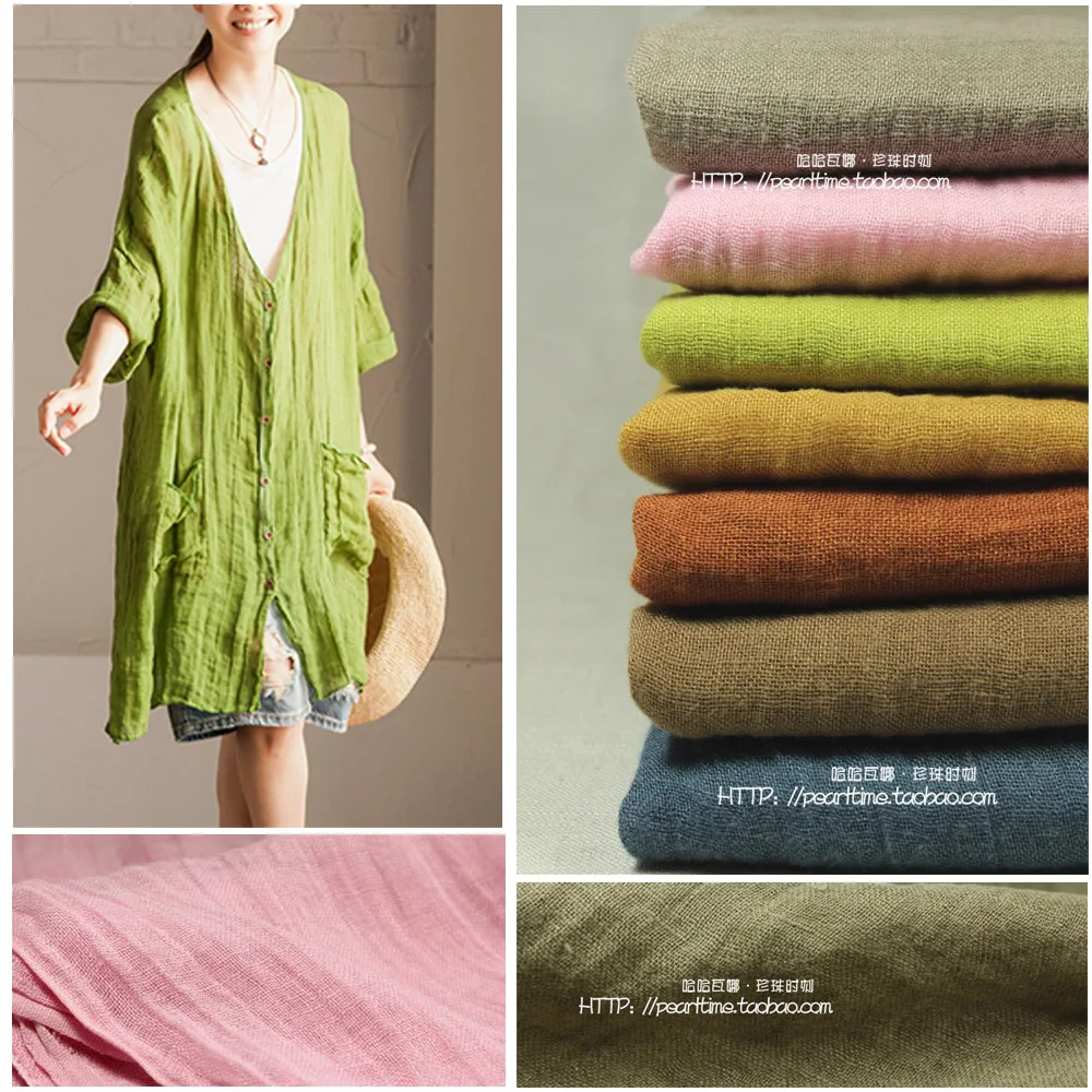 

[Vanna's clothing fabrics] Retro-classical literary and artistic scarves with sparse wrinkles and pure linen fabrics