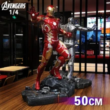 The Avengers MK43 Iron Man 1/4 Scale Full Body 50CM Statue Home Decor Collectible Action Figure Resin Statuette Gift For Men Boy