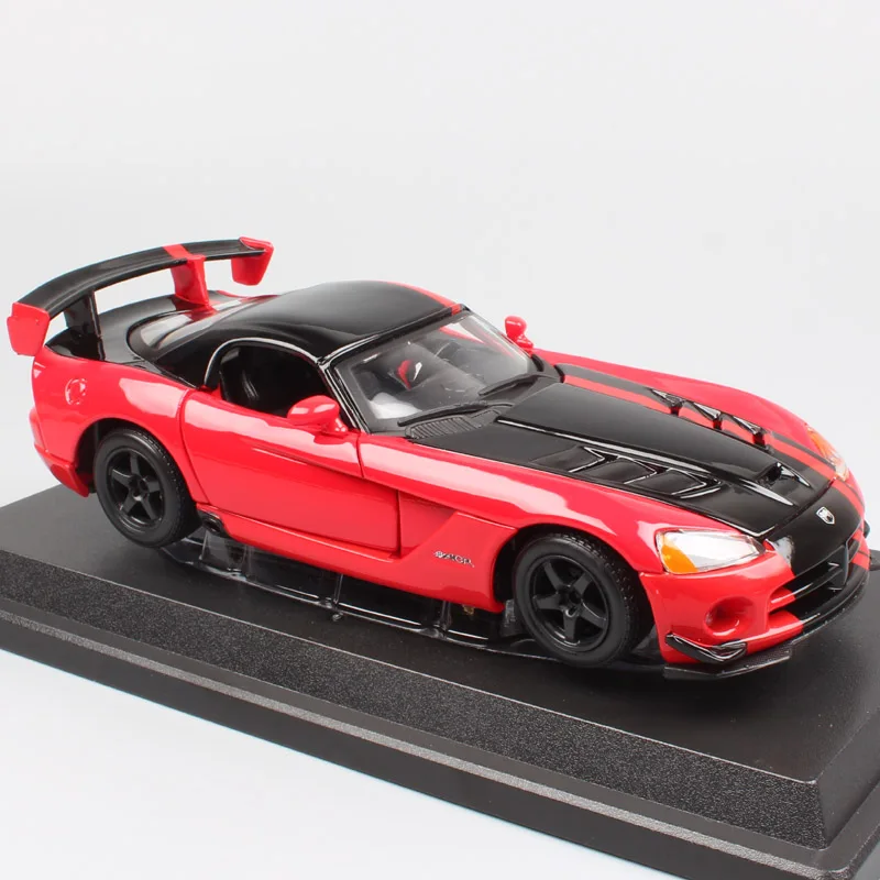 Детские 1:24 Масштаб BBurago Dodge Viper SRT 10 ACR красный Дорожный гонщик супер автомобиль спортивный литье под давлением модель миниатюрный автомобиль игрушка для детей