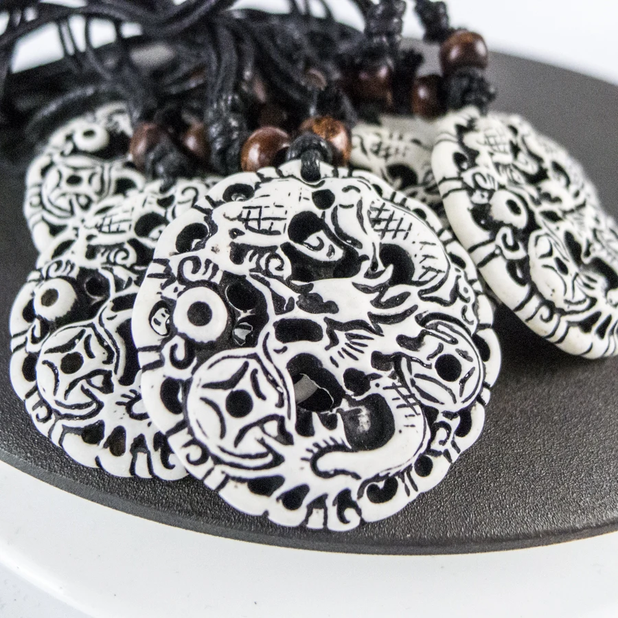 Long Men's Gift pendant Bone Art Imitation Yak Material Necklace Pendant Vintage Necklaces #GZ230 | Украшения и аксессуары