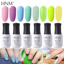 HNM 8 мл, летний светильник, цветной гель для ногтей, штамповочная краска, летний Гель-лак для ногтей, УФ светодиодный Гель-лак зеленого цвета