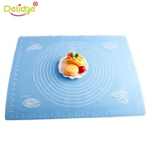 Delidge 1 шт пищевого силикона прокатки резки мат помадка глины Кондитерские глазурь тесто силиконовый коврик для выпечки торта инструменты