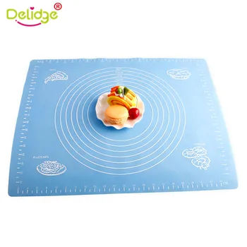 

Delidge 1PC Food-grade Silicone Rolling Cut Mat Fondant Clay Pastry Icing Dough Silicone Mat For Baking Cake Tools