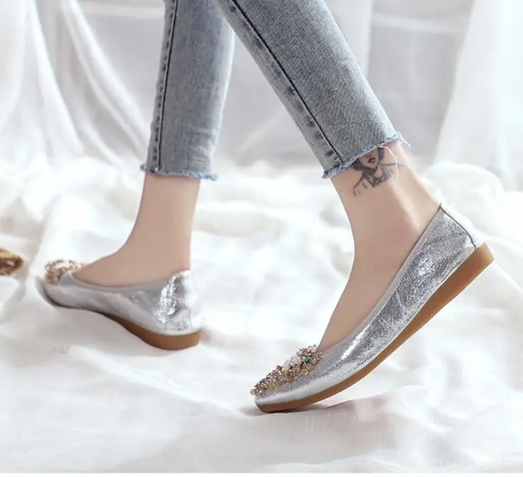 XGRAVITY/размер 34-43; ; женские туфли на плоской подошве с кристаллами; элегантные удобные женские модные мягкие туфли со стразами; маленькие туфли с Пчелой; A149