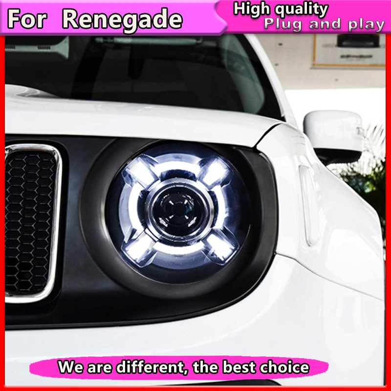 Автомобильная фара в сборе для JEEP Renegade 2015 2016 2017 светодиодный светодиодная H7