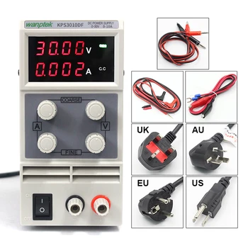 

wanptek KPS3010DF 0-30V/0-10A 110V-230V 0.01V/0.001A EU LED Digital Adjustable Switch DC Power Supply mA Display 4 Digits