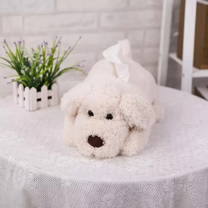 Nooer 40 cm Plüsch Teddy Hund Spielzeug Nette StuffedTeddy Hund Box Spielzeug Serviettenhalter Puppe Wohnkultur Kinder Geburtstag Freund geschenk Online
