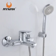 MYNAH Russia free shipping Bathroom faucet shower faucets bath mixer Shower system Tropical Shower Shower font