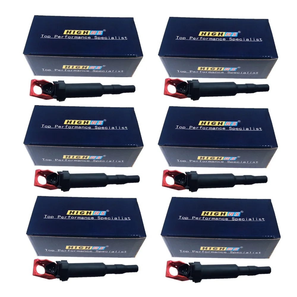 

6 Performance ignition coils for BMW E46 E60 E82 E83 E84 E85 E90 E91 E92 coil pack 530i 535i 550i 650i 740i 750i 760i X5 X6 M5
