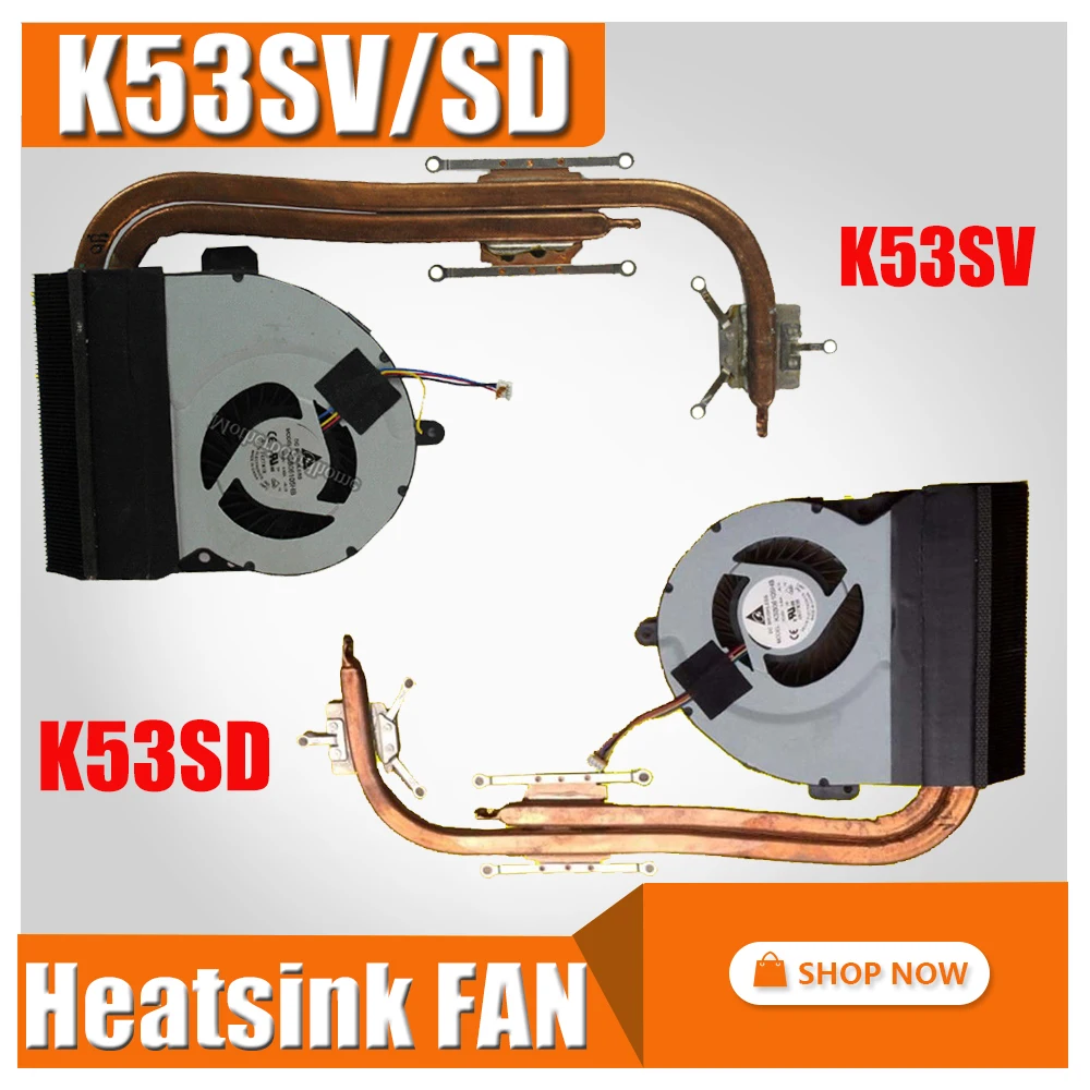 Новый подлинный вентилятор для ноутбука For Asus K53 X53 K53S A53S X53S K53SV K53SD K53SM K53SJ K53SC|heat