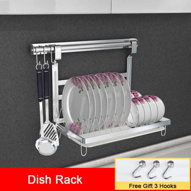 Buy Stainless Steel Draining Bowl Dish Rack Wall