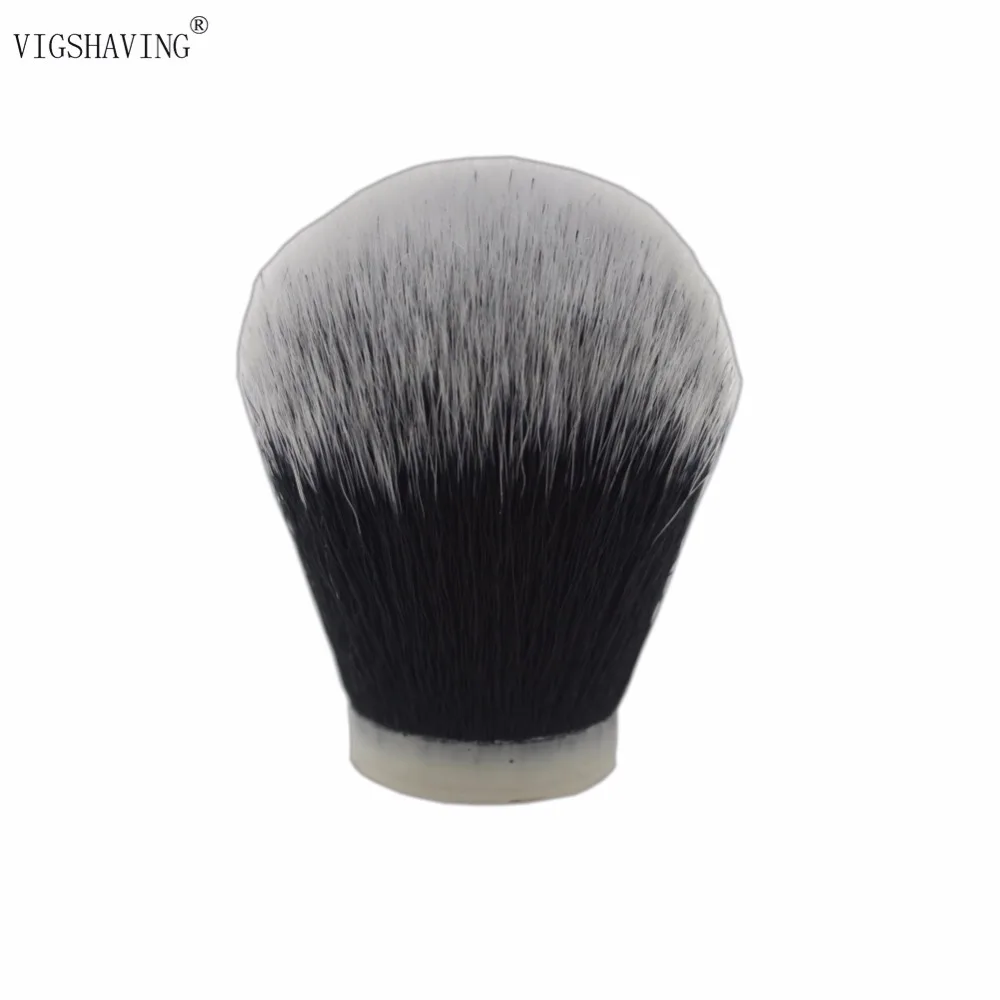 

VIGSHAVING 26mm/28mm/30mm Black White Tips Faux Finest Color Synthetic Hair Shaving Brush Knots