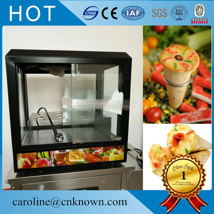 

free shipping by DHL small pizza cone warmer display showcase 110V 220 V pizza cone display for sale