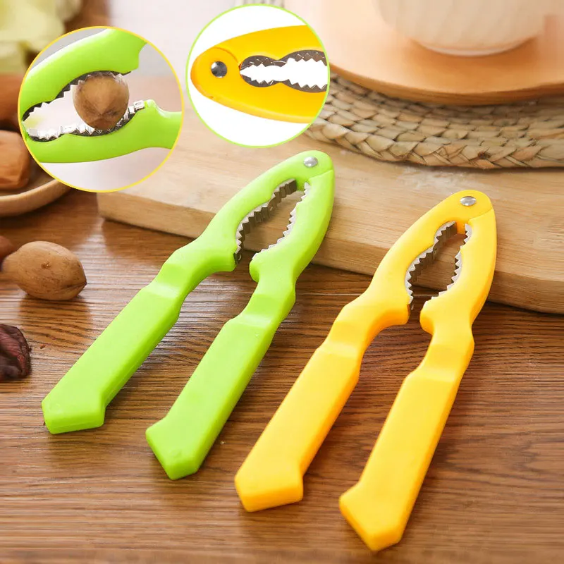 

Alloy Leather Kitchen Clips Handle Nut Walnut Clip Solid Color Shell Remover Peel Device Kitchen Tool(Random Color) Best
