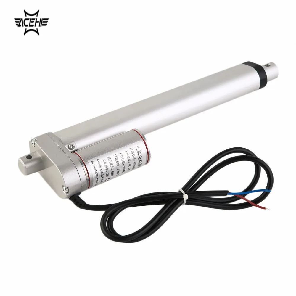 Linear Actuator Motor Tubular motor DC12V 200mm Stroke Heavy Duty 500N load mini electric linear actuator linear tubular motor