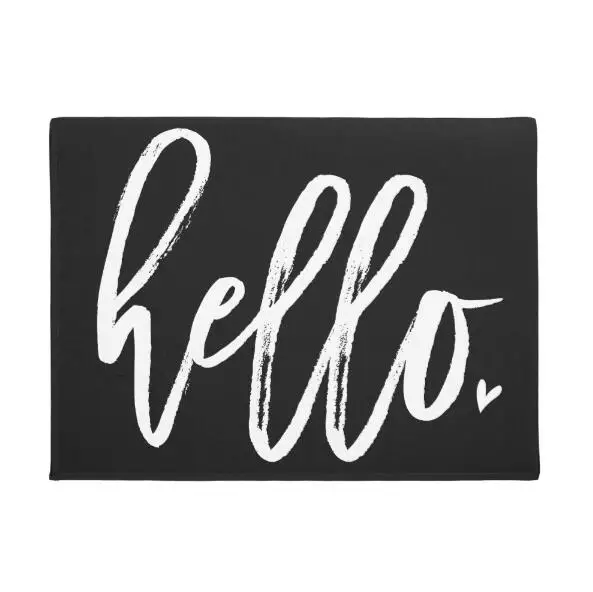 Скандинавский черно-белый коврик для входной двери с рисунком Hello Забавный Welcome
