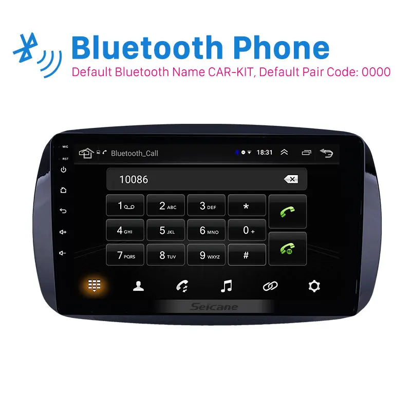 Sale Seicane Car GPS Radio Player For Mercedes Benz Smart 2016 with Bluetooth AUX support DVR Carplay OBD Steering Wheel Control 1