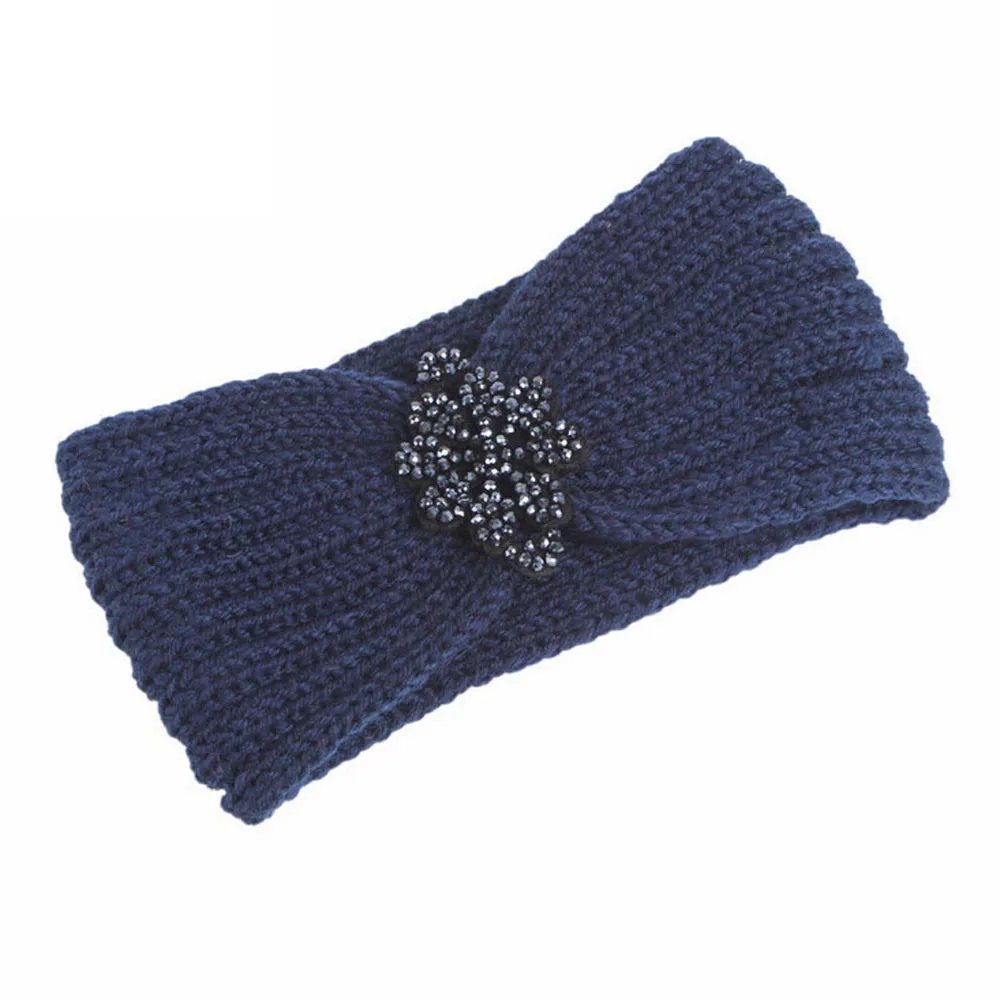 

Women Knitting Headband Handmade Keep Warm Hairband Khaki Gray Navy Red White Black