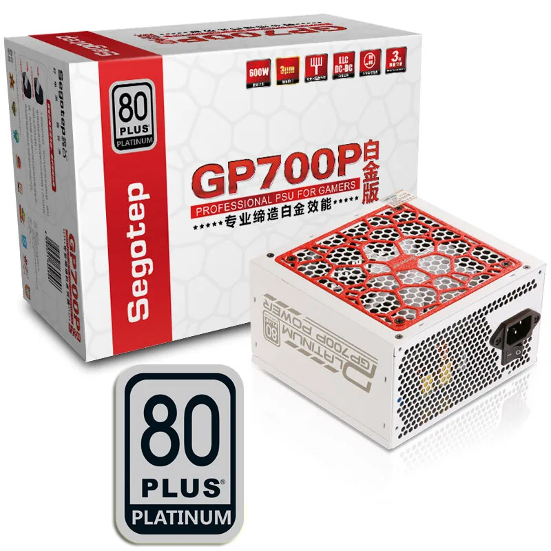 

Segotep 12V DC Power Supply 700P With Platinum Plus And 3C Certification ATX 600W Voltage Power For PC or Computer ac psu