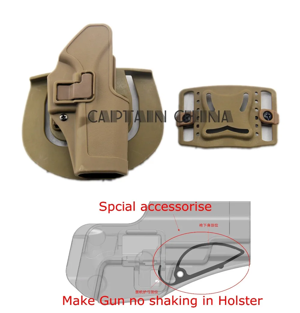 Tactical Belt Gun Holster Right Hand Gun Clip Holster For GLOCK 17 19