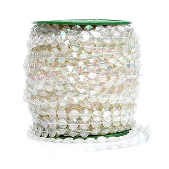 

10 Meters 10mm AB Bead Garland Cake Banding Trim Ribbon Wedding Centerpiece Decoration Hair Style