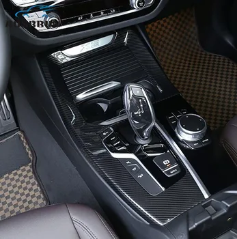 

Carbon fiber decorative sticker Central control gear box Central control side trim strip Cover Car accessories For BMW X3 2018