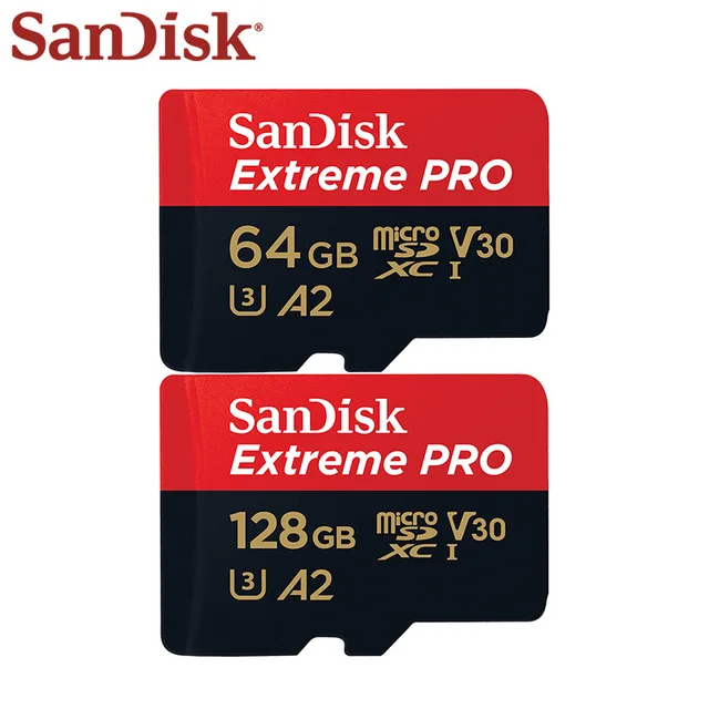 Cheap SanDisk Extreme Pro 128GB microSDXC U3 Memory Card Micro SD Card 64GB TF Card 170MB/S V30 A2 With SD Adapter for Phone Camera Cheap SanDisk Extreme Pro 128GB microSDXC U3 Memory Card Micro SD Card 64GB TF Card 170MB/S V30 A2 With SD Adapter for Phone Camera