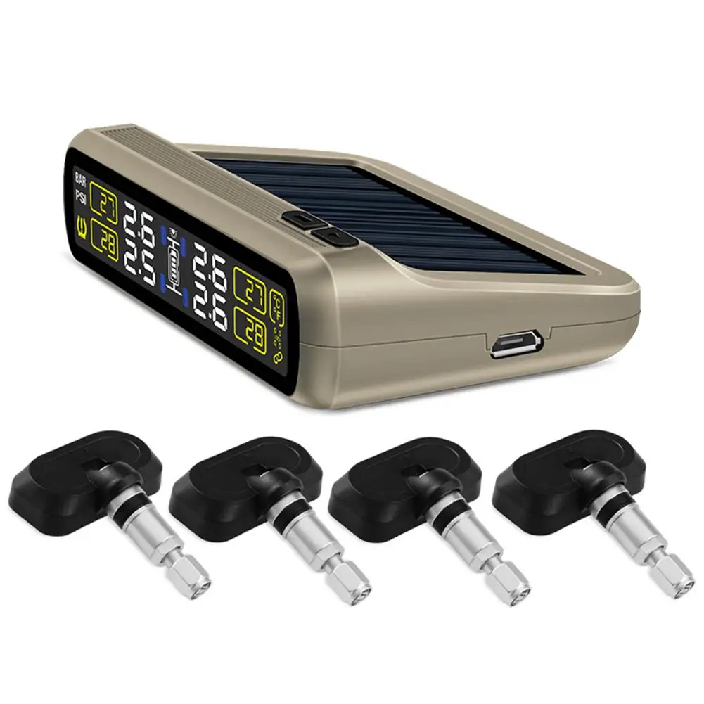BEESCLOVER T881 TPMS Sensor Tire Pressure Monitoring System Universal Wireless Real-time Displays 4 Built-in | Автомобили и