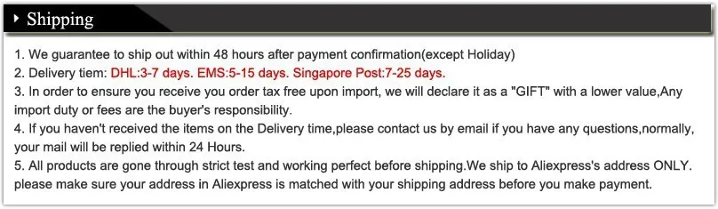 Shipping