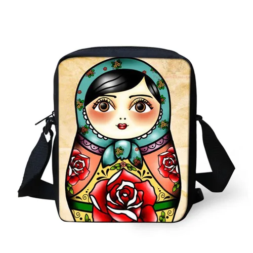 FORUDESIGNS сумки, русские Matryoshka, куклы, женские сумки-мессенджеры для девочек, маленькая сумка через плечо с клапаном, сумка на плечо с цепочкой - Цвет: Y0600E