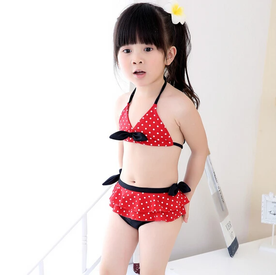 2015 Brand New Hot Sale Child Bikini Swimwear Cute Minnie