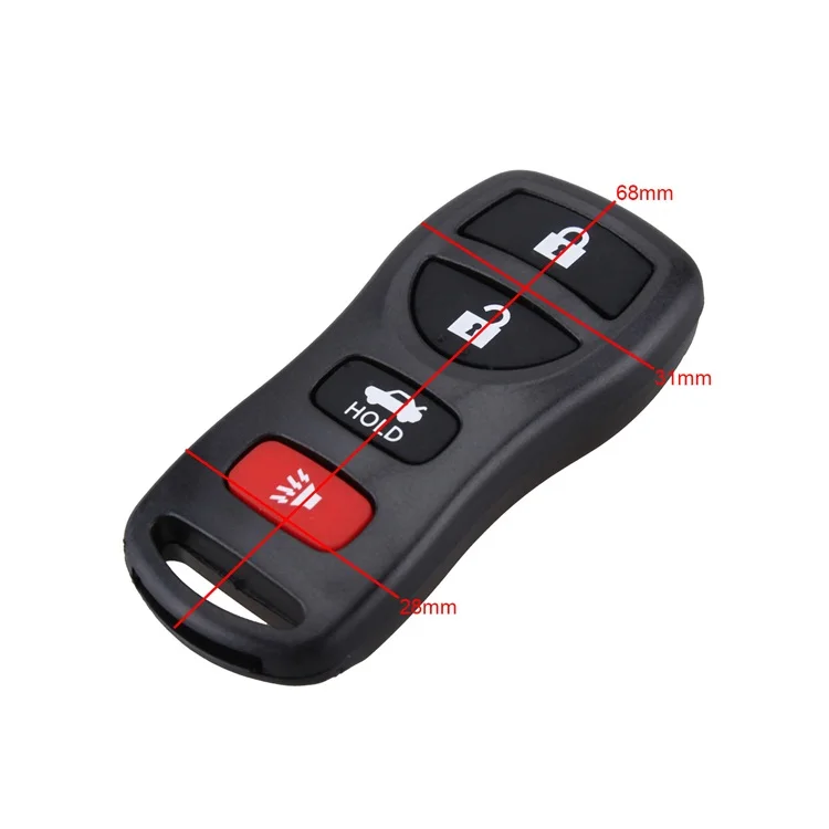 

Yetaha 4 Buttons Remote Car Key Fob Shell Cover Case Replacement For Nissan Armada 350Z Altima Infiniti Free Shipping