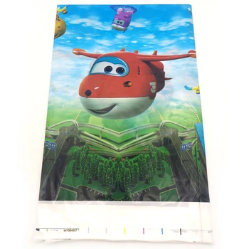 

1pcs/lot Super Wings/Superwings Theme Tablecloth Decorate Birthday Party Boys Kids Favors Table Cover Baby Shower Events Maps