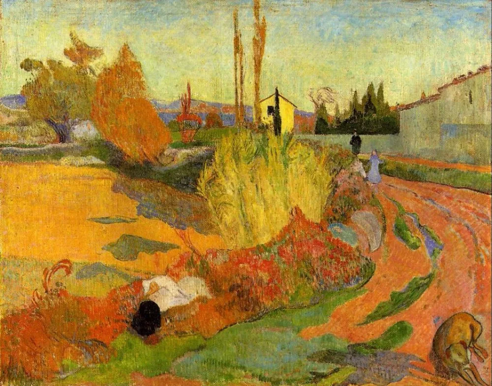 

High quality Oil painting Canvas Reproductions Landscape at Arles (1888) by Paul Gauguin hand painted