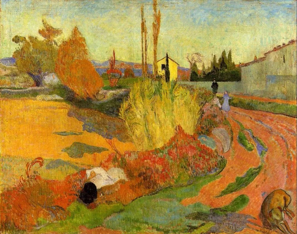 

Высококачественная картина маслом, изображения на холсте, Пейзаж в Arles (1888), пол гаугин, ручная роспись