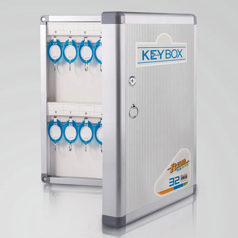 US $34.98 Aluminum Alloy Key Cabinet Wall Mounted Security Management Keybox Storage Safes Contains Key Cards For Company Home Office