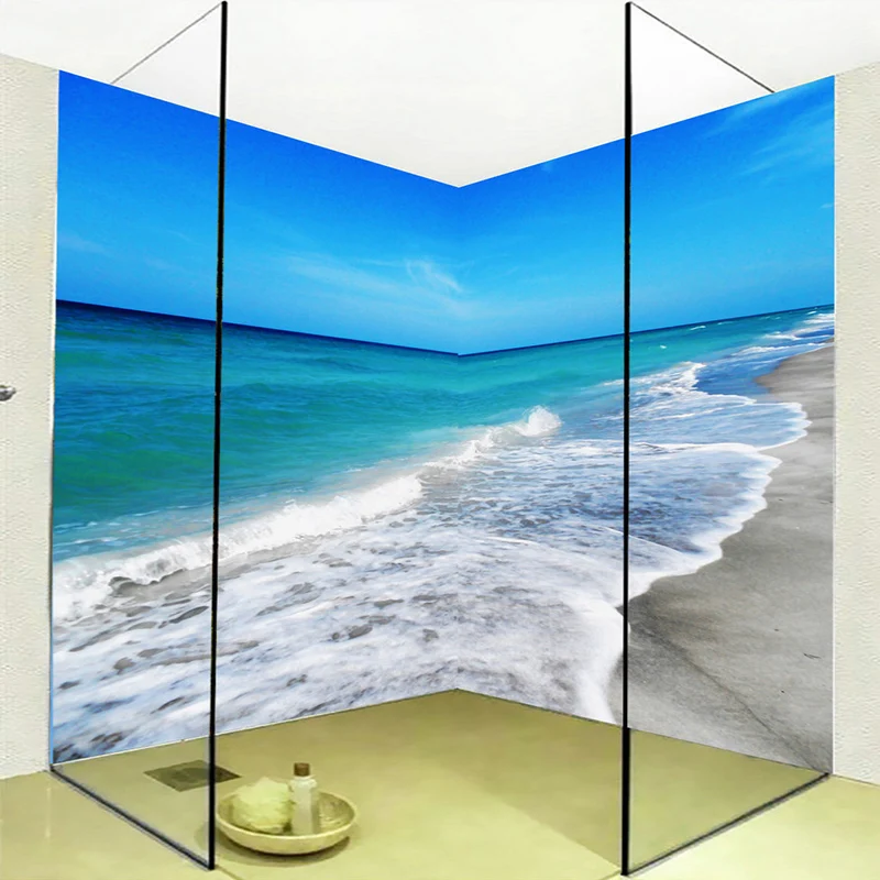 Mural 3D autoadhesivo para baño Mar Azul Especial Baños MURALES 3D AUTOADHESIVOS Novedades Paisajes y Vistas al mar