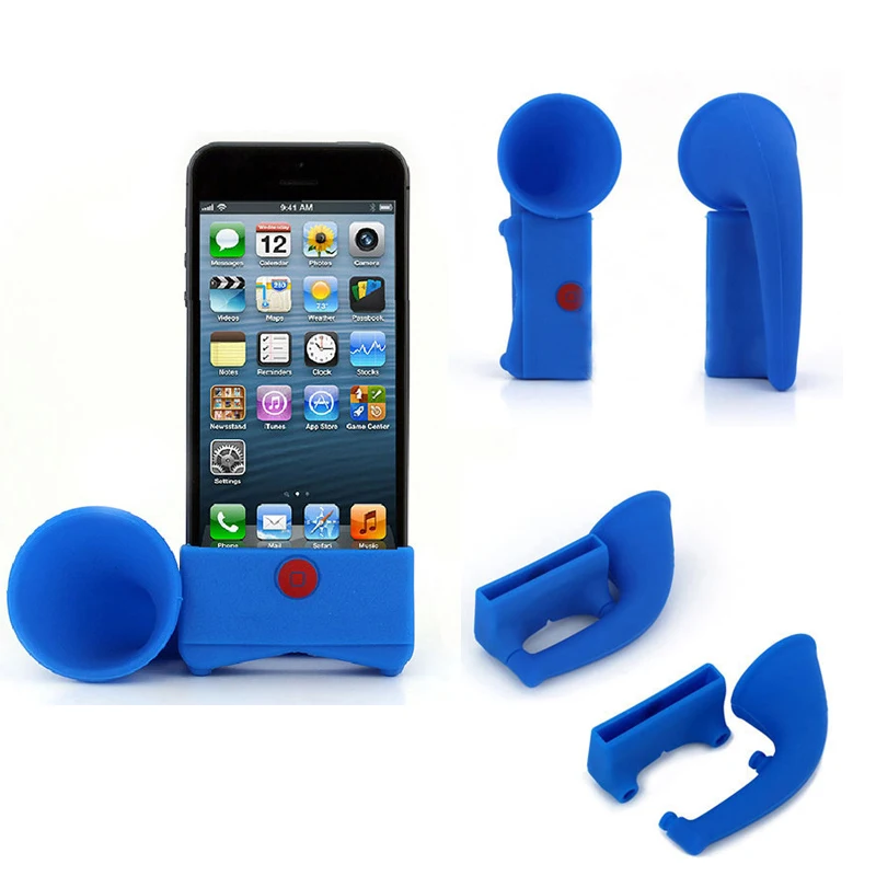 Novelty Silicone Loud Speaker Horn Stand for Iphone Amplifier Holder&Standin Mobile Phone