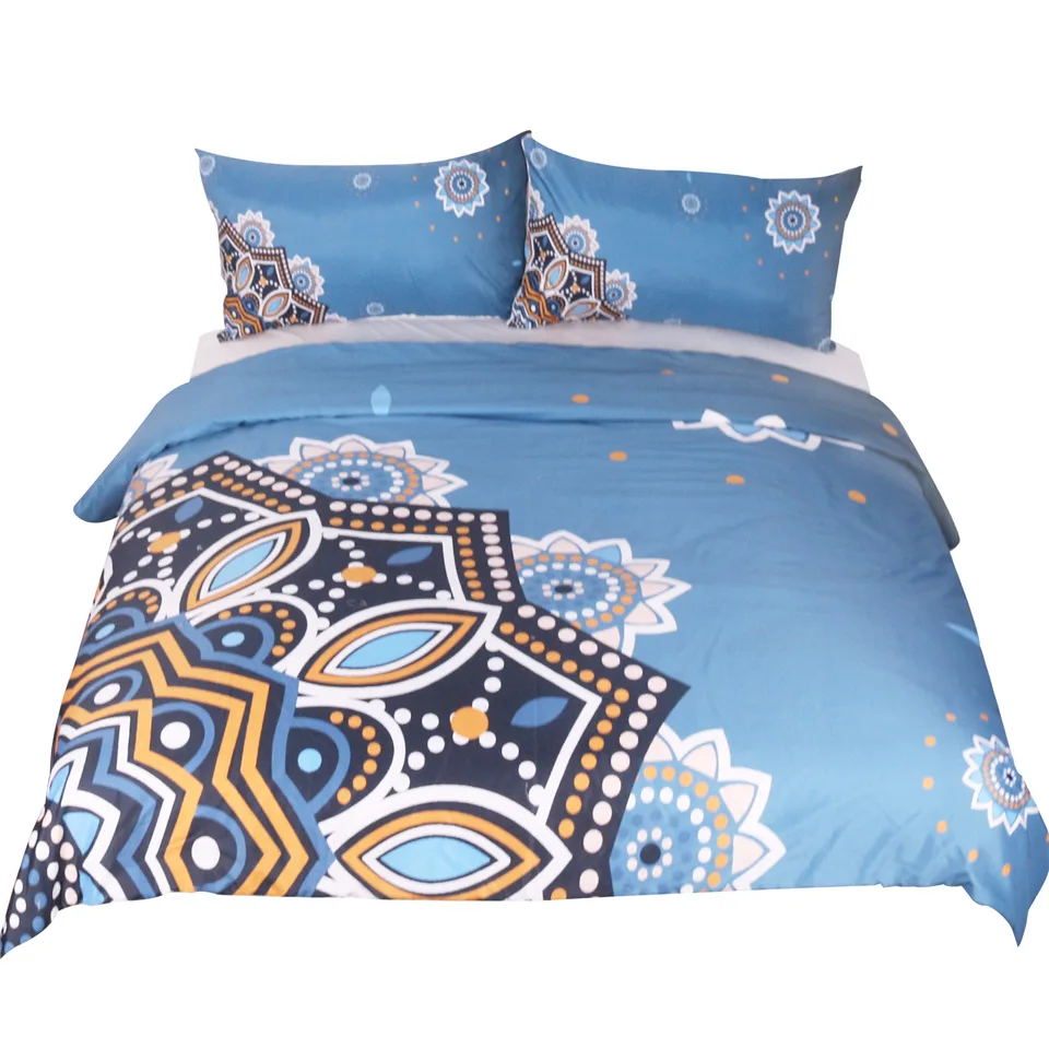 

2018 New Big Flower 3pcs Bedding Set Duvet Cover Sets Queen Size 1 Quilt Cover 2 Pillow Shams Bedclothes Bedspread Linen Cover
