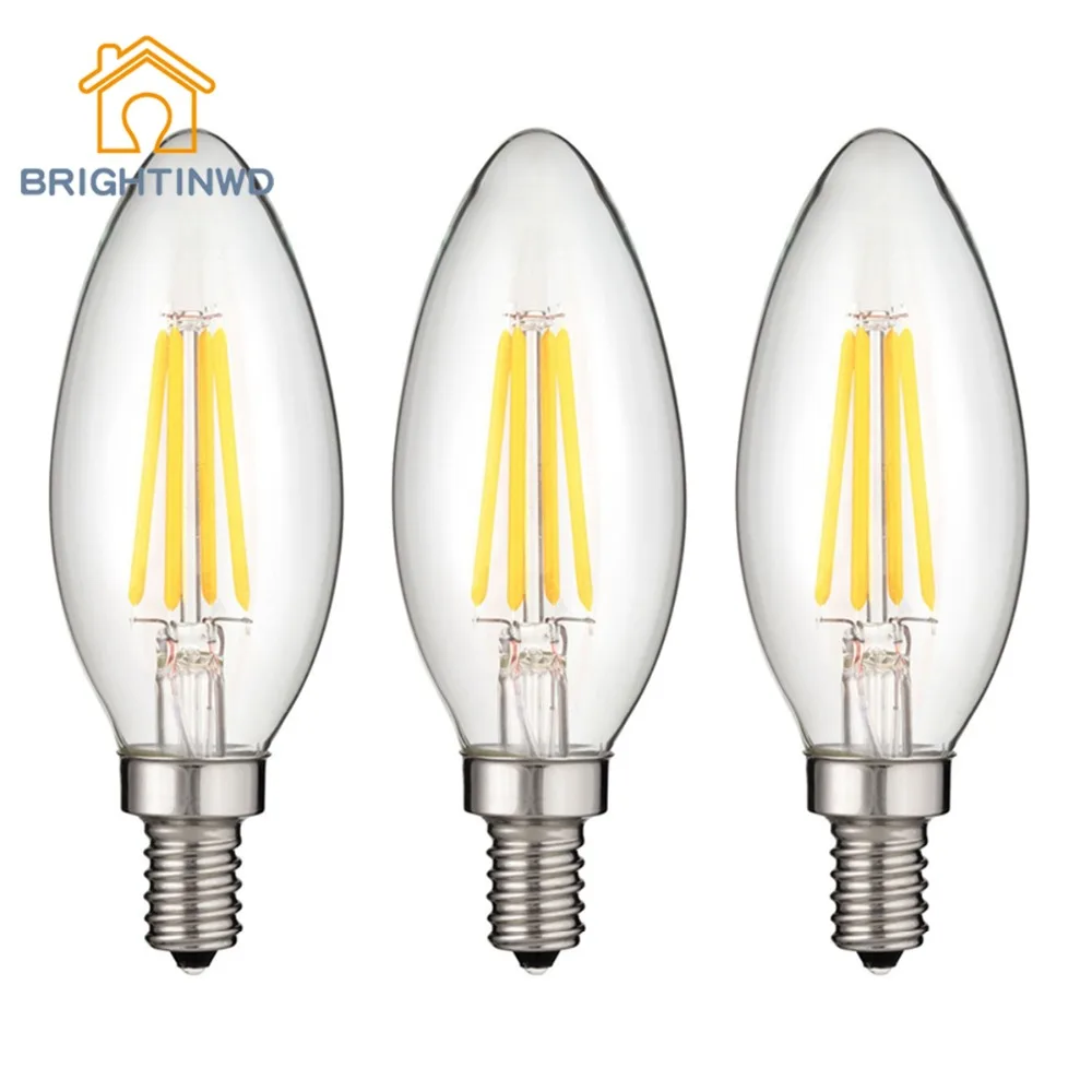 

LED Bulb E14 2W/4W led lamp LED Edison Bulb 2700K-3500K Warm/Cold Light Vintage Retro simple practical LED Filament Light Bulb