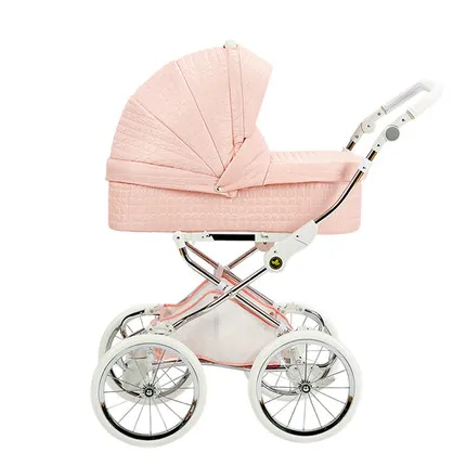 Высококачественная Роскошная королевская прогулочная коляска, 2 в 1 система, отдельная люлька и сиденье, коляска/коляска, детская коляска - Цвет: pink