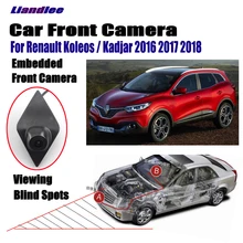 Liandlee Auto Vista Frontale Della Macchina Fotografica Logo Incorporato Per Renault Koleos Kadjar 2016 2017 2018 4.3 “Monitor LCD Schermo Accendisigari