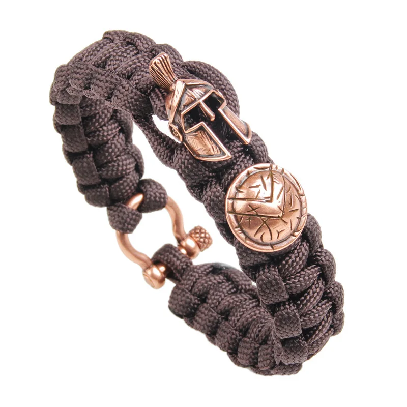 Men Bracelet Sparta Warrior Luxury Camping Outdoor Survival Handmade Bracelets for Women