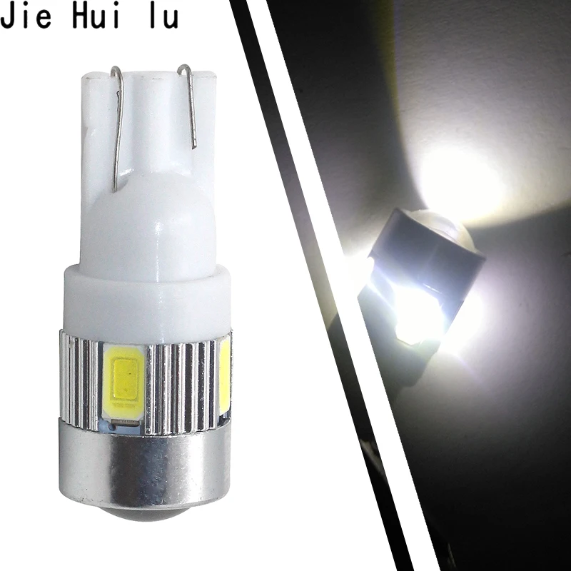 

1pcs T10 194 W5W Canbus 6 SMD 5630 5730 LED Light Bulb No Error Auto Clearance Lights Side Lamp parking Fog Lamp auto